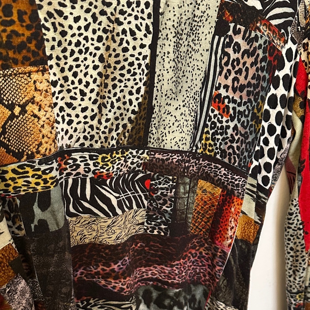 Unbreakable Evolution Animal Print Patchwork Long… - image 3